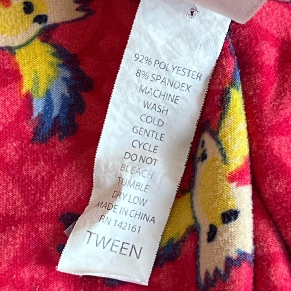 Patterned Leggings Parrot Print Bright Pink Casual Comfy Softcore Size XS - Picture 5 of 6